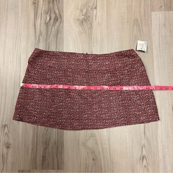 NWT vintage y2k Charlotte Russe preppy burgundy boucle miniskirt sz 11. - Picture 7 of 12